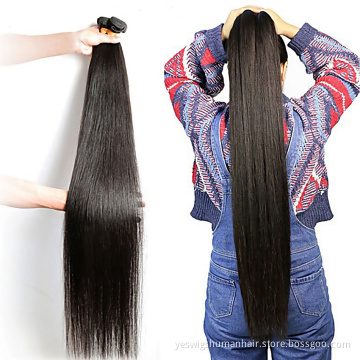 Cheap Unprocessed Raw Brazilian 100% Virgin Cuticle Aligned Human Hair Extension Double Drawn Mink Human Hair Weaves Bundles